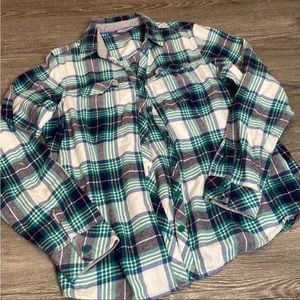Columbia Flannel Plaid Blue Small